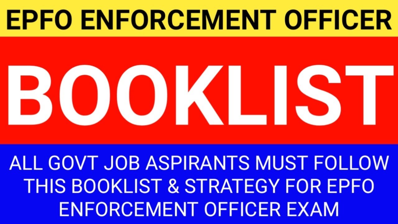 EPFO RECRUITMENT 2020 - BOOKLIST FOR EPFO ENFORCEMENT OFFICER |EPFO STRATEGY 2020|EPFO BOOKLIST 2020