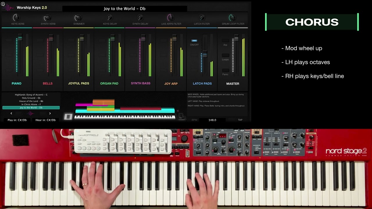 How to play Joy to the World by Phil Wickham on piano - MainStage Song-Specific Patch Cover