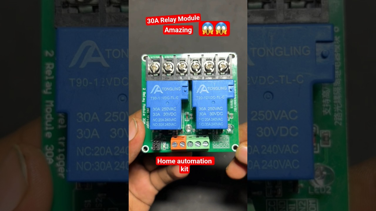 Amazing Relay Module 30A 😱 Home Automation Project Module #relay #module #homeautomation #shorts