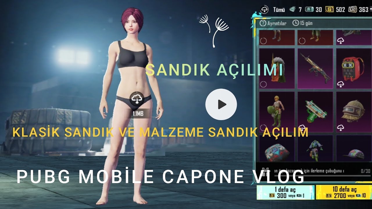 PUBG MOBİLE KLASİK SANDİK VE MALZEME SANDİK AÇILIMI