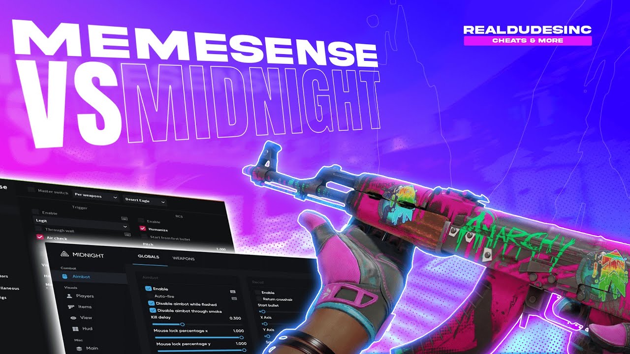 Memesense против Midnight — какой чит для CS2 стоит купить?