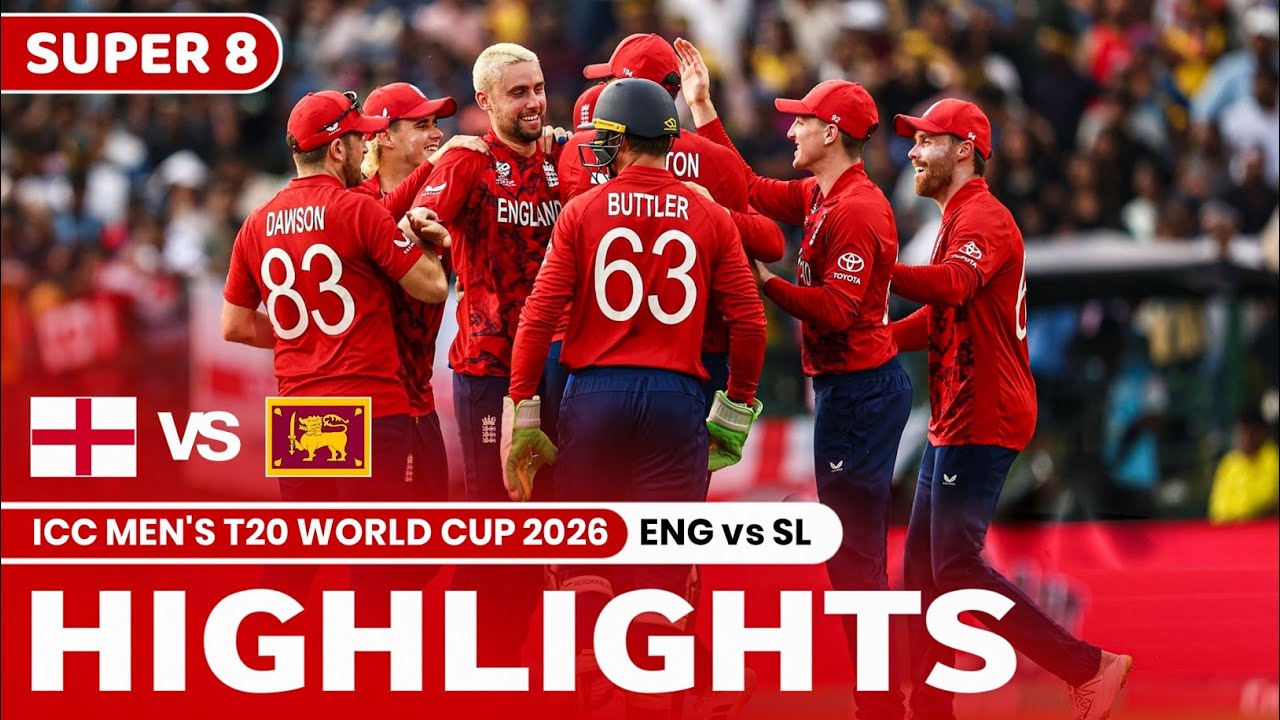 England vs Srilanka ICC T20 World Cup 2026 Match Highlights | ENG vs SL World Cup Highlights
