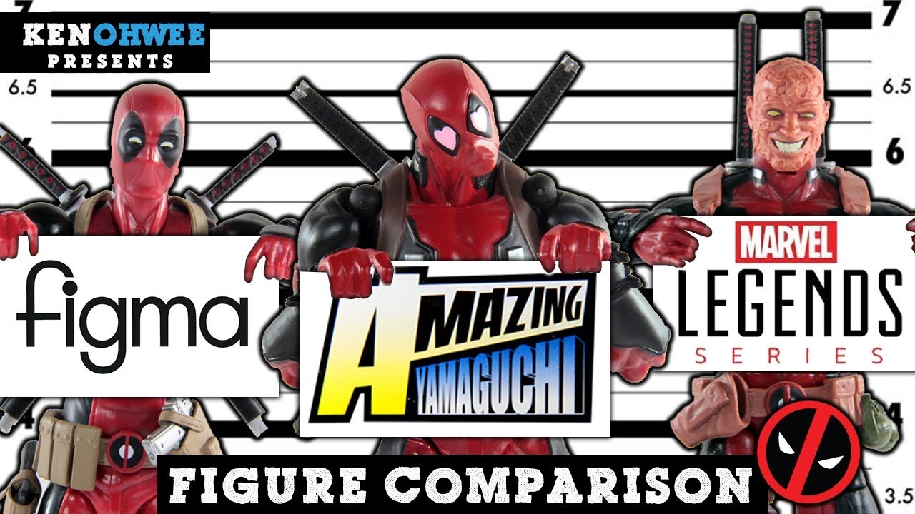 Deadpool Action Figure Comparison - Revoltech VS Marvel Legends VS Figma