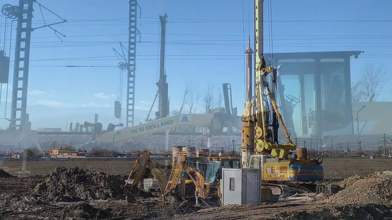 Начални работи по пътен надлез на ЮИ обход на Пловдив