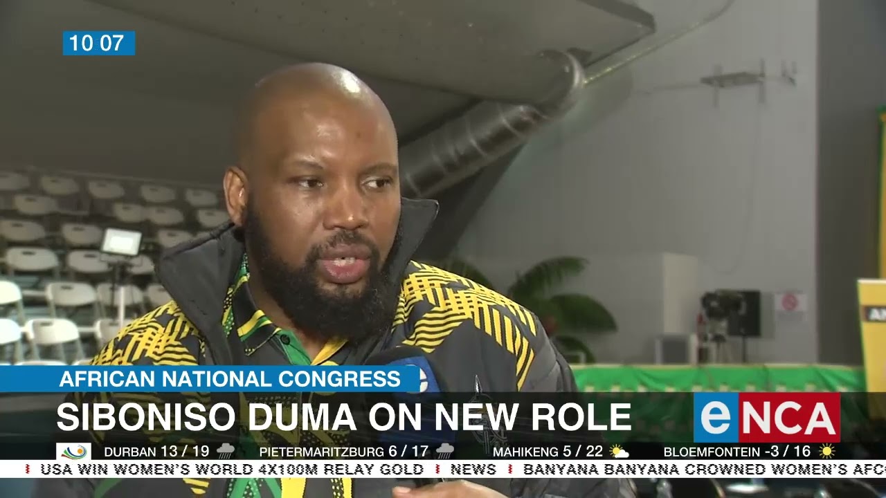 Newly-elected ANC KZN Chairperson, Siboniso Duma speaks on new role