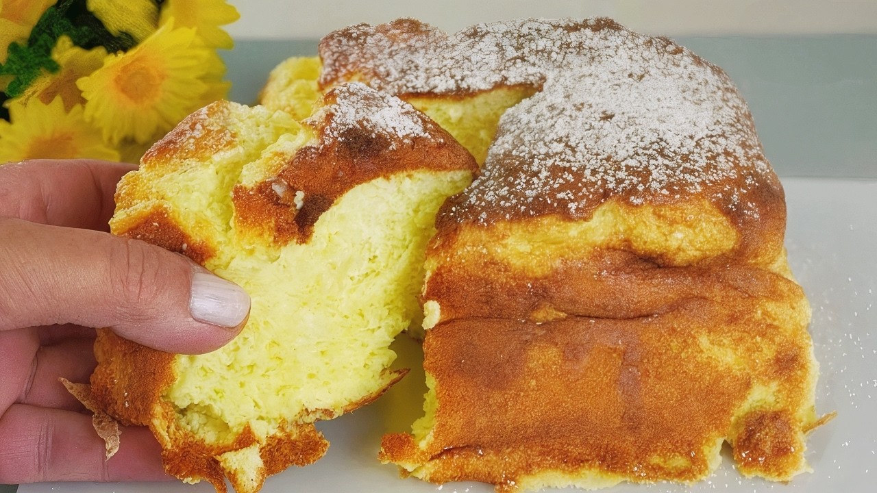 Super Fluffy Japanese Yogurt Cake That Melts in Your Mouth