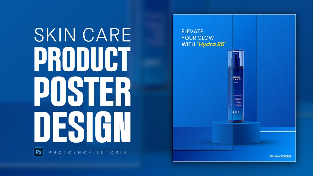 Advertising Design for Skincare Products in Photoshop | Ad Design Tutorial | Social Media ad Design