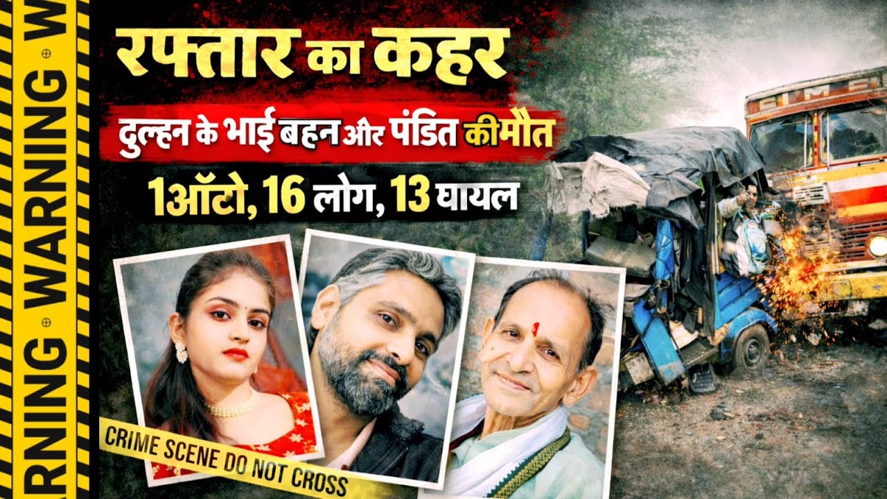 Jhansi News : शादी की खुशियां मातम में बदली, 1ऑटो में 16 रिश्तेदार, 3 की मौत 13 घायल