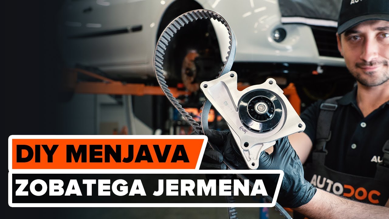 Kako zamenjati kit zobatega jermena in vodne črpalke na RENAULT CLIO 3 [VODIČ AUTODOC]