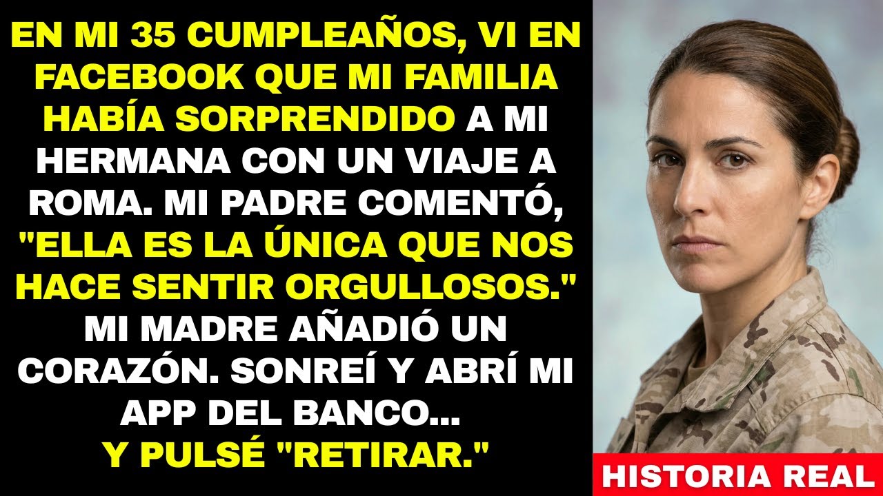 Se olvidaron de mi 35 cumpleaños y llevaron a mi hermana a Roma. Entonces le di a 