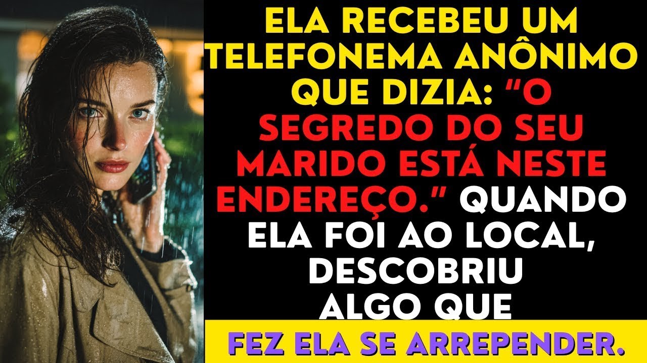 Ela recebeu um telefonema anônimo que dizia: “O segredo do seu marido está neste endereço.”