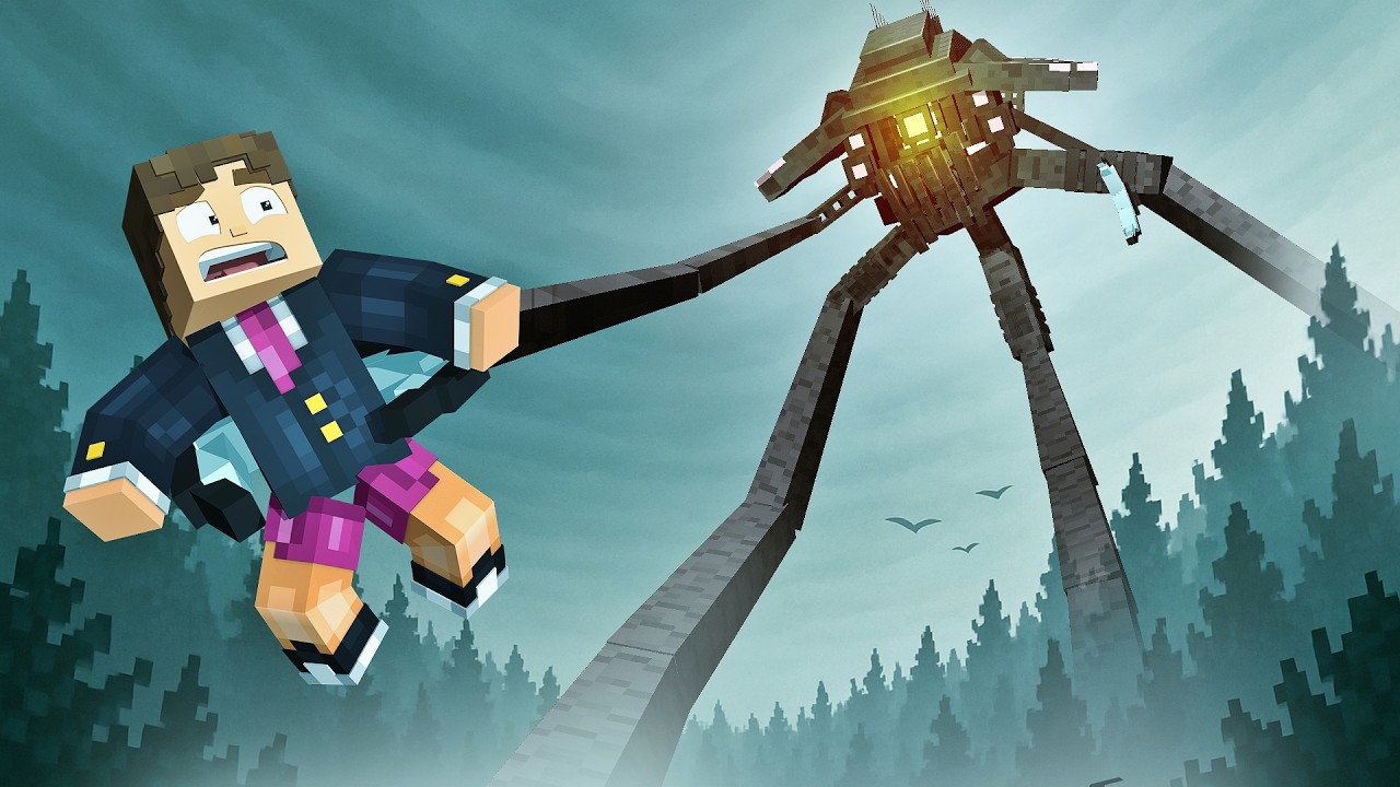 TRIPODS INVADIRAM MEU MUNDO no MINECRAFT!! War of Worlds