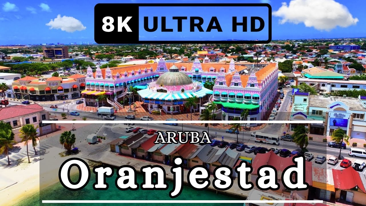 Drone Journey Over Oranjestad, Aruba 🇦🇼 🌴 | 8K HDR Beauty