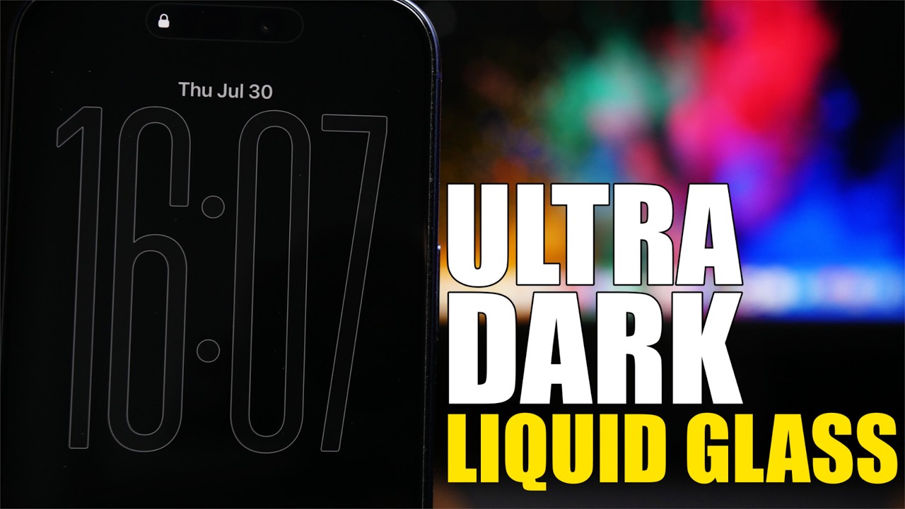 Ultra Dark LIQUID GLASS Enabled on iOS 26 !