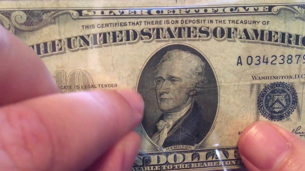 1953 $10 Silver certificate