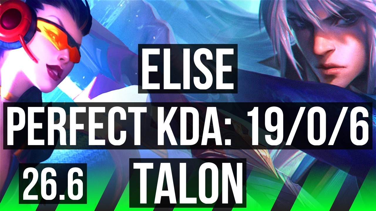 ELISE vs TALON (JGL) | Perfect KDA: 19/0/6, 35K damage | EUW Master | 26.6