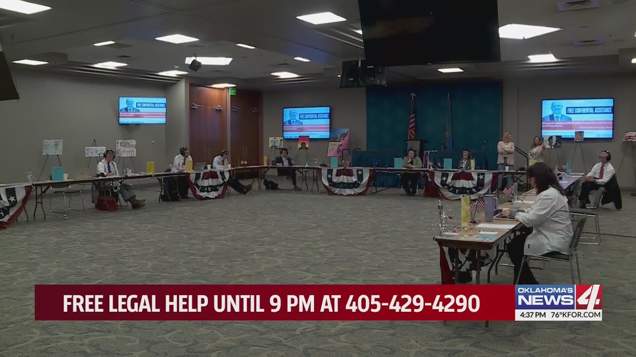 Free legal help until 9pm at 405-429-4290