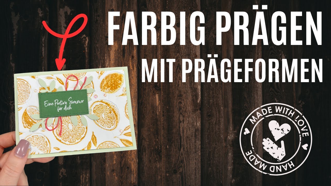Mit Prägeform farbig embossen - tolle Technik mit Embossingfoldern