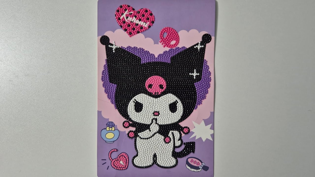 ASMR Satisfying Diamond KUROMI #diamond#diamondpainting #asmrrelaxation#relax#antistress#satisfying