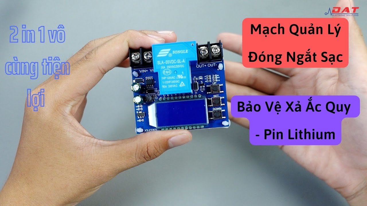 Mạch Quản Lý Đóng Ngắt Sạc - Bảo Vệ Xả Ắc Quy - Pin Lithium | Điện tử DAT