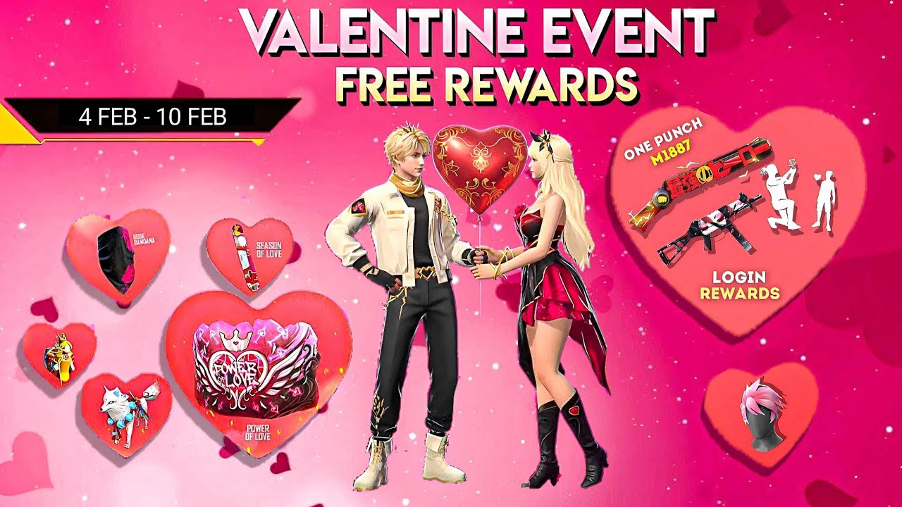 Valentine Event FREE Rewards Ff 2026 💥😯, Rose Emote Return | Free Fire New Event | Ff New Event