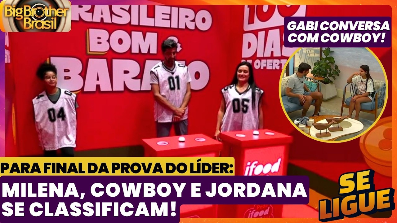 BBB 26 🔥 Milena, Cowboy e Jordana se classificam para a Final da Prova do Líder! Gabi conversa!