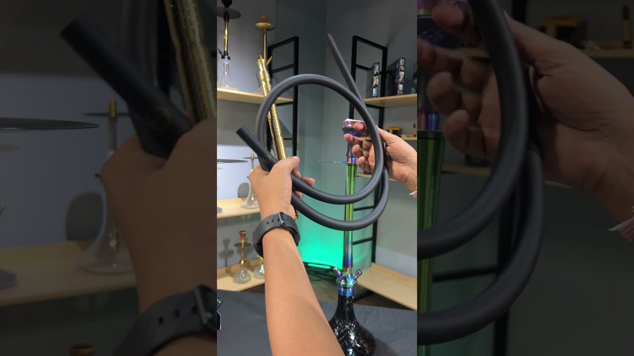 COCOYAYA Silicone Hookah Pipe - Golden Handle ....