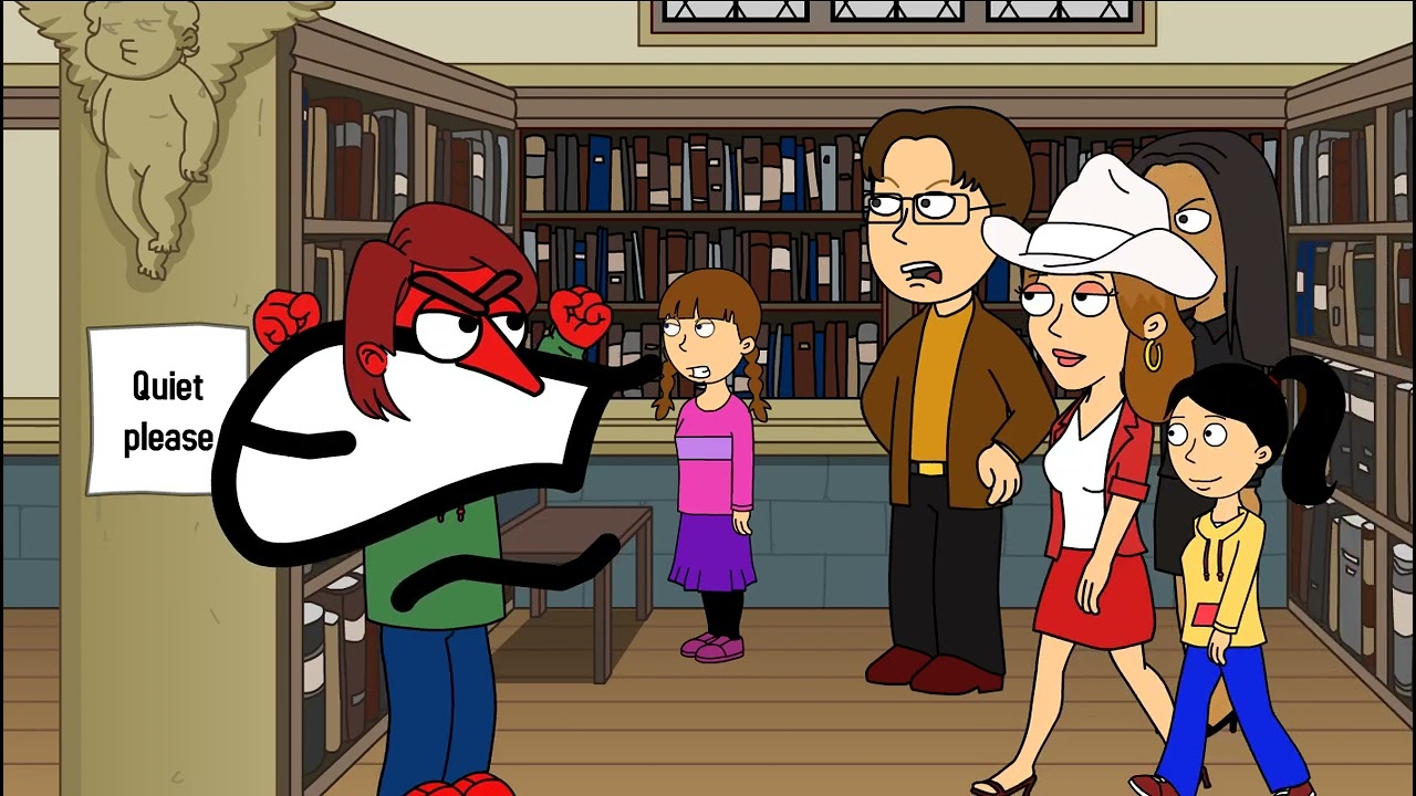 Boris the Teeth guy yells in a Library