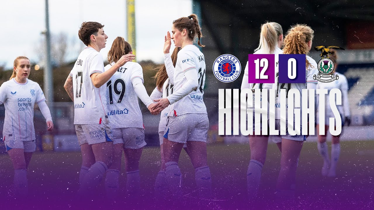 HIGHLIGHTS | Inverness Caledonian 0-12 Rangers Women | 07 Jan 2024