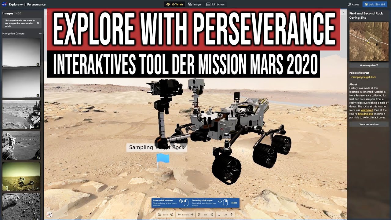 Explore with Perseverance - Interaktives Tool 3D Umgebung Rover Perseverance