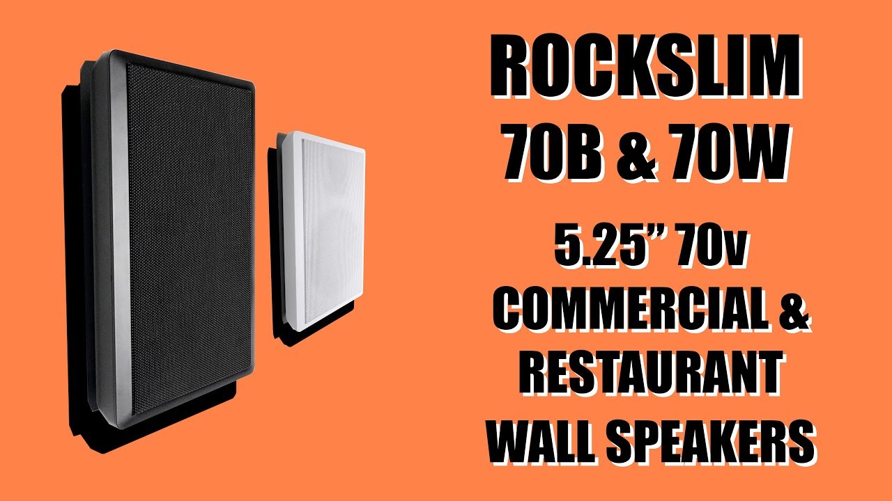DEMO of The Rockville Rock Slim 70 5.25” Commercial Wall Speakers (Rock Slim 70B Rock Slim 70W)