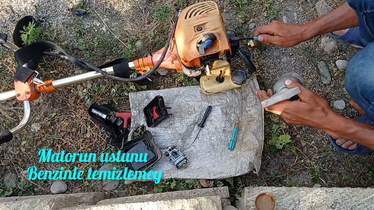 Ot bicen mator karbiratorun temizlenmesi 2023 çim biçme makinesi karbüratörünün temizlenmesi