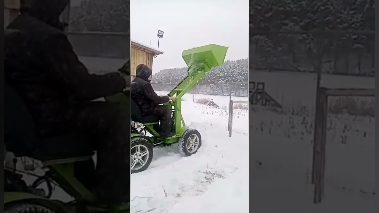 минипогрузчик самодельный. размер стрелы. чистка снега.