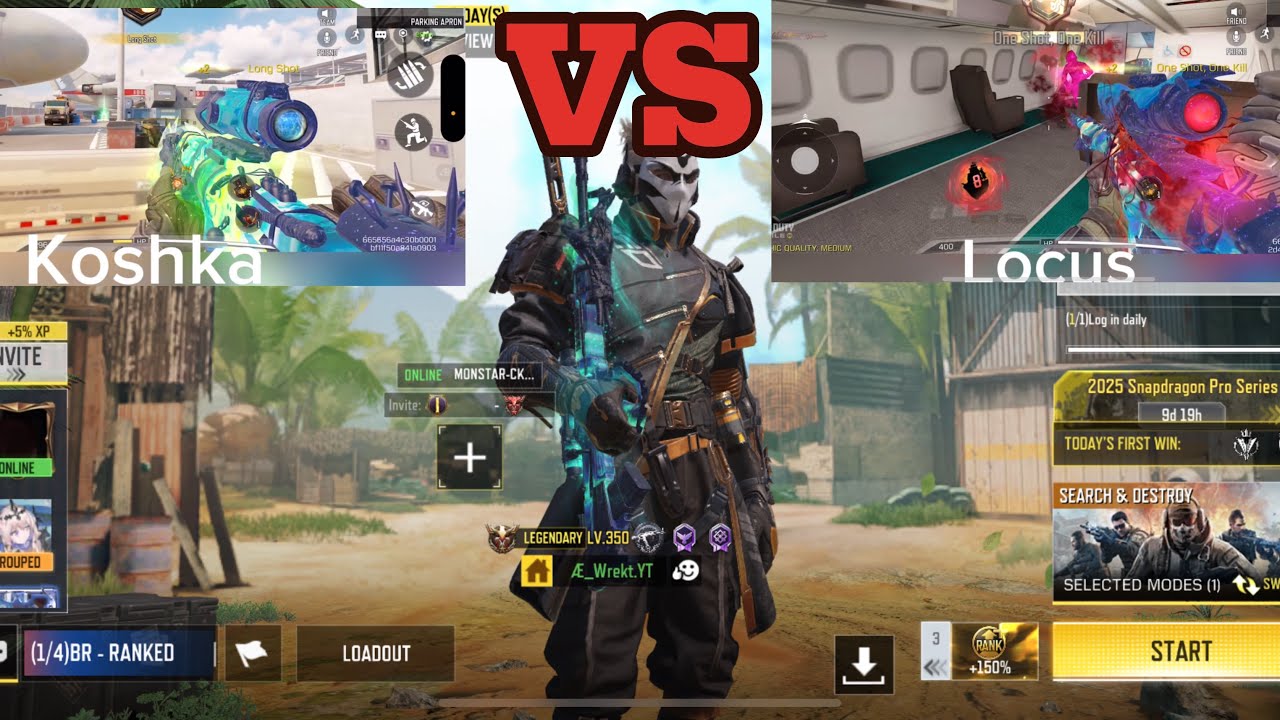 CODM legendary locus Vs legendary Koshka Top loadouts for ranked SnD