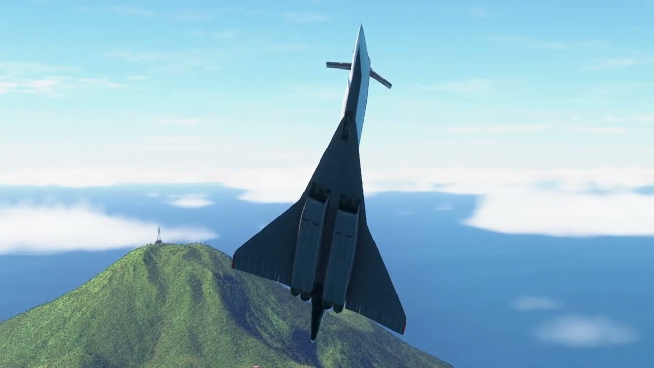 Extreme Vertikal Takeoff Tupolev Tu-144 on Short Runway Juancho Saba Airport