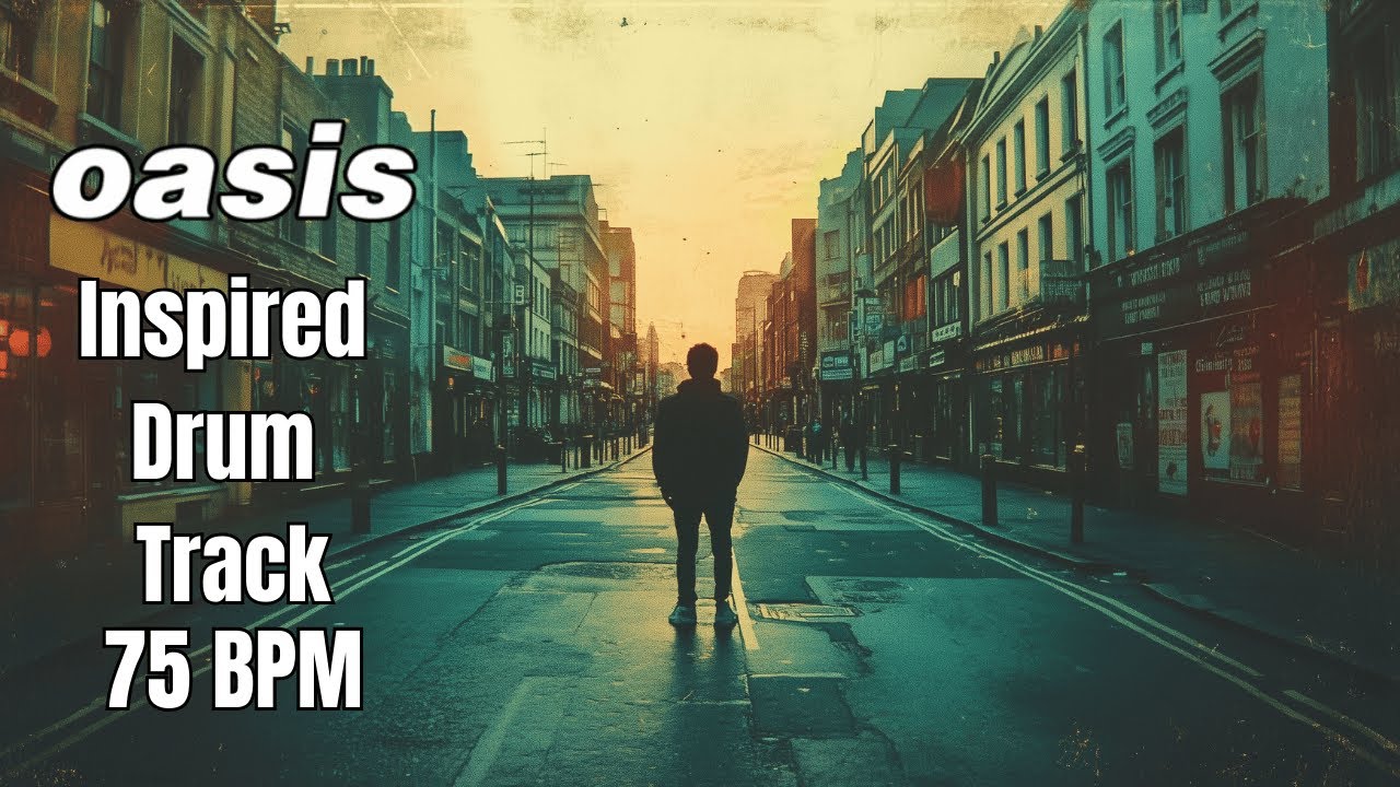 Britpop Style Style Drum Backing Track in the Style of Oasis - 131 BPM
