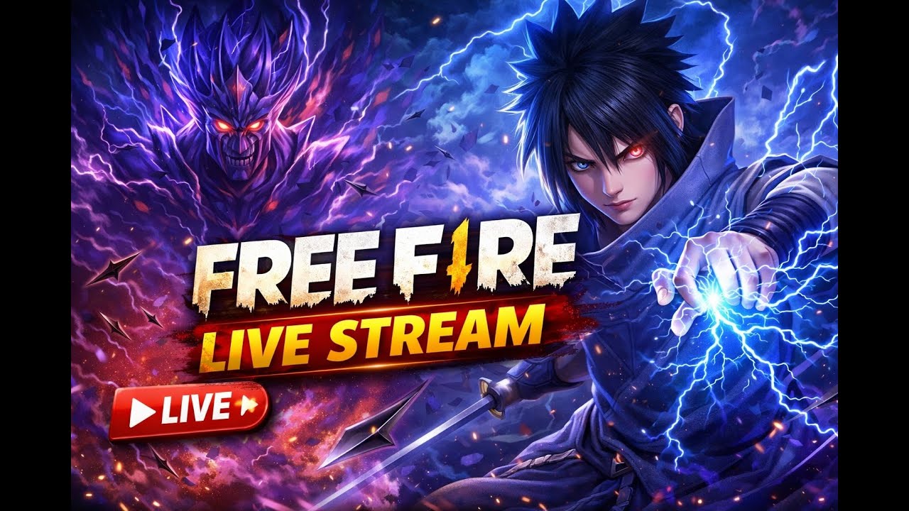 FREE FIRE LIVE 🔥 Sasuke Mode Activated | Sharingan Gameplay