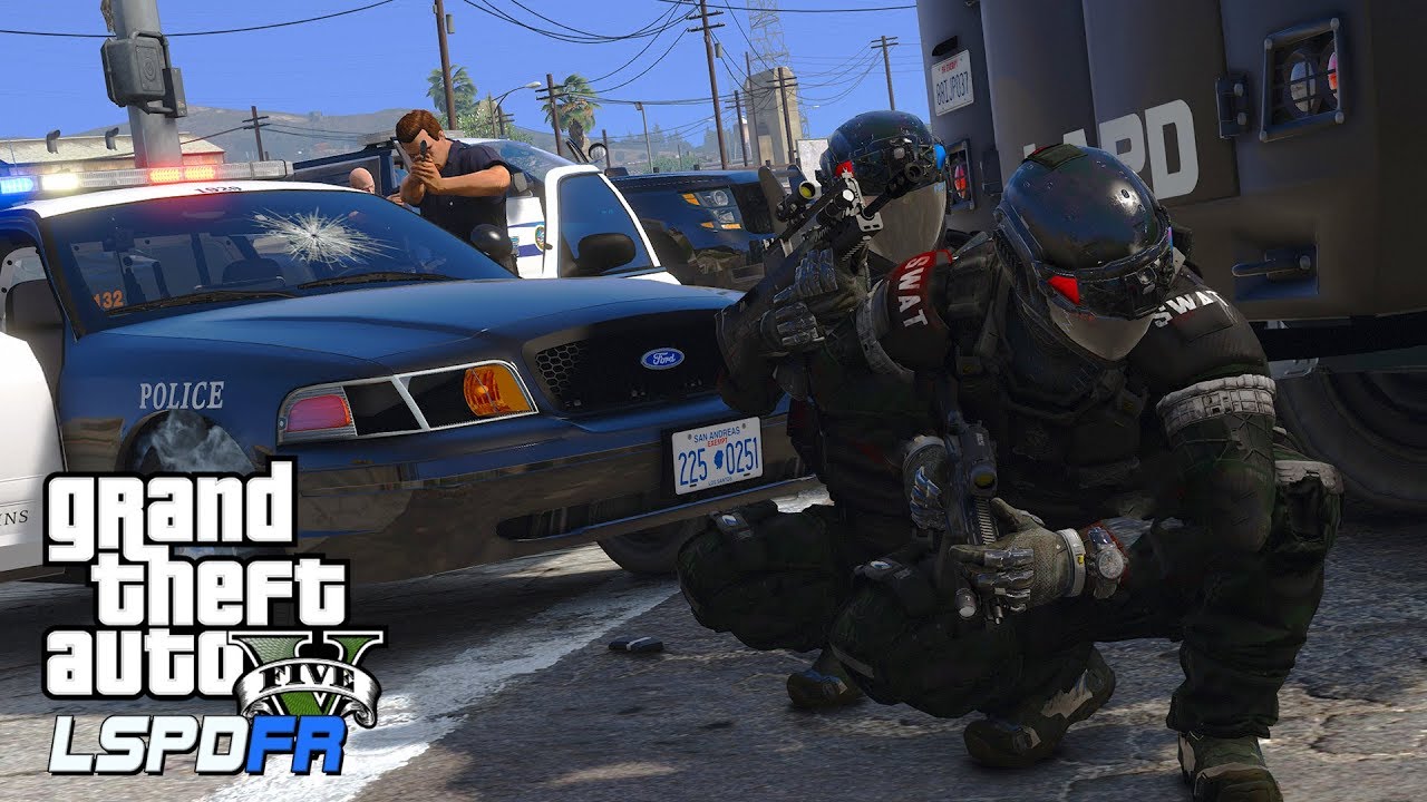GTA 5 - SWAT Team GANG TAKEDOWN! LSPDFR Let's Be Cops Mod SWAT Patrol Episode #213
