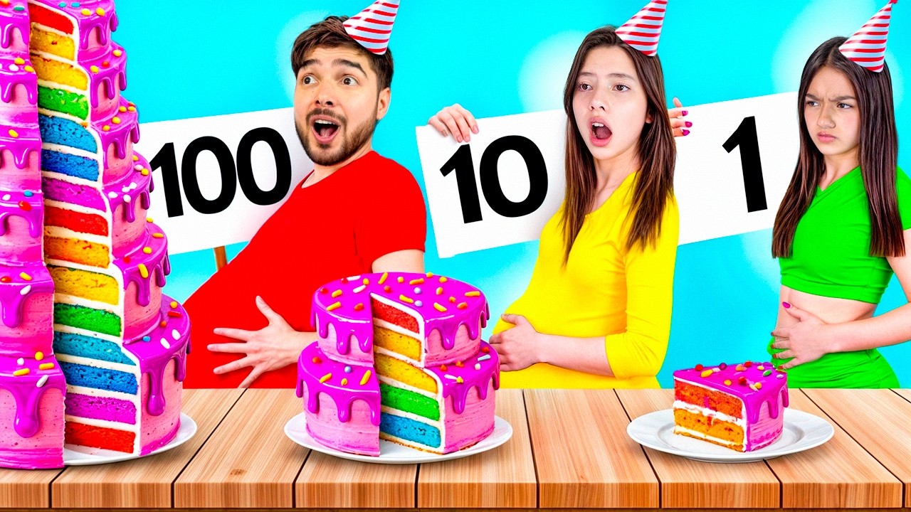 COMIENDO 100 CAPAS de COMIDA en mi CUMPLEAÑOS