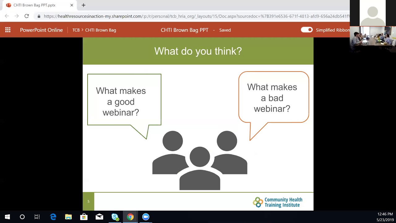 Webinar Best Practices: CHTI Style