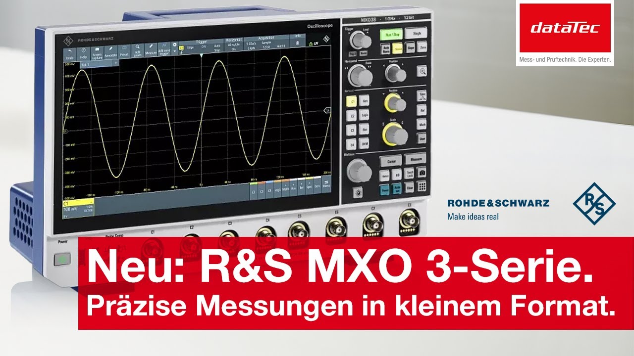 Neu: Rohde & Schwarz Oszilloskope der MXO 3-Serie – Präzise Messungen in kleinem Format.