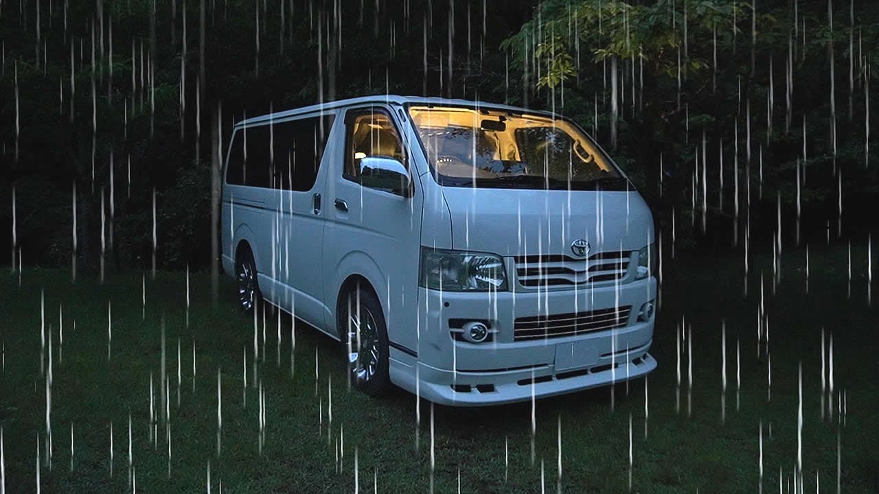Автокемпинг под проливным дождем | Расслабьтесь, слушая шум дождя | VanLife | ASMR