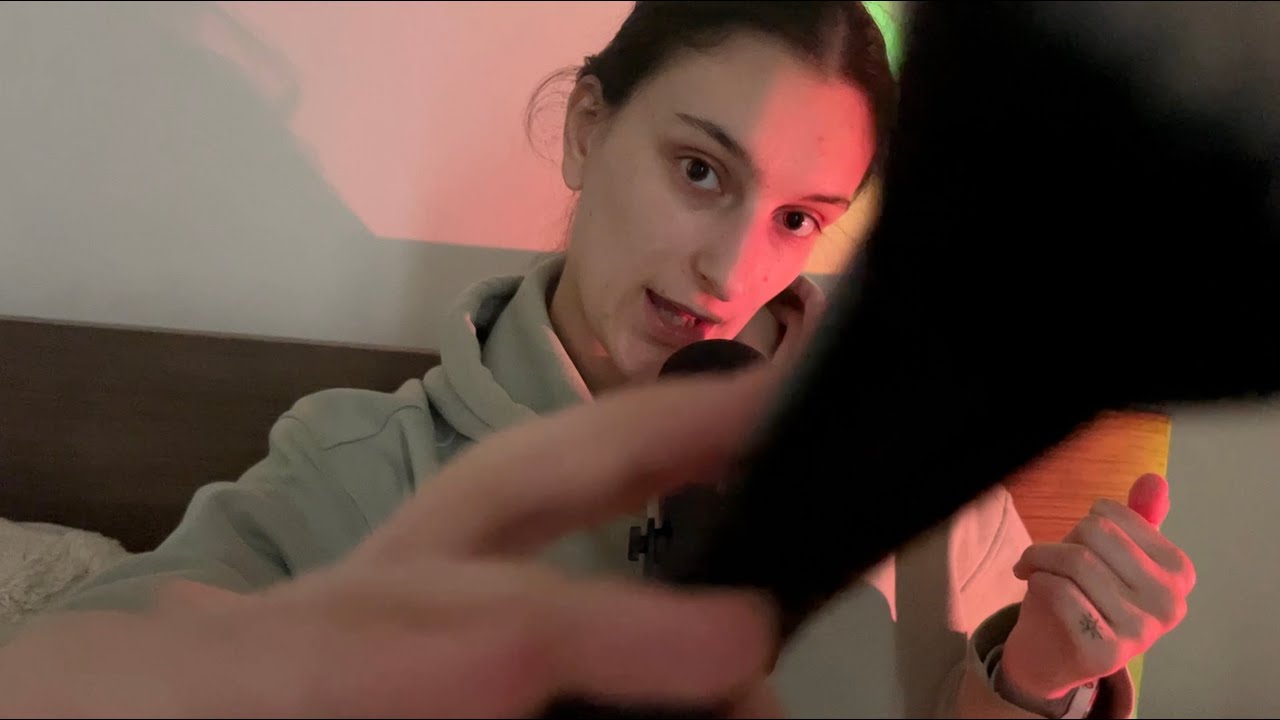 ASMR | Semi-inaudible whispers & face brushing
