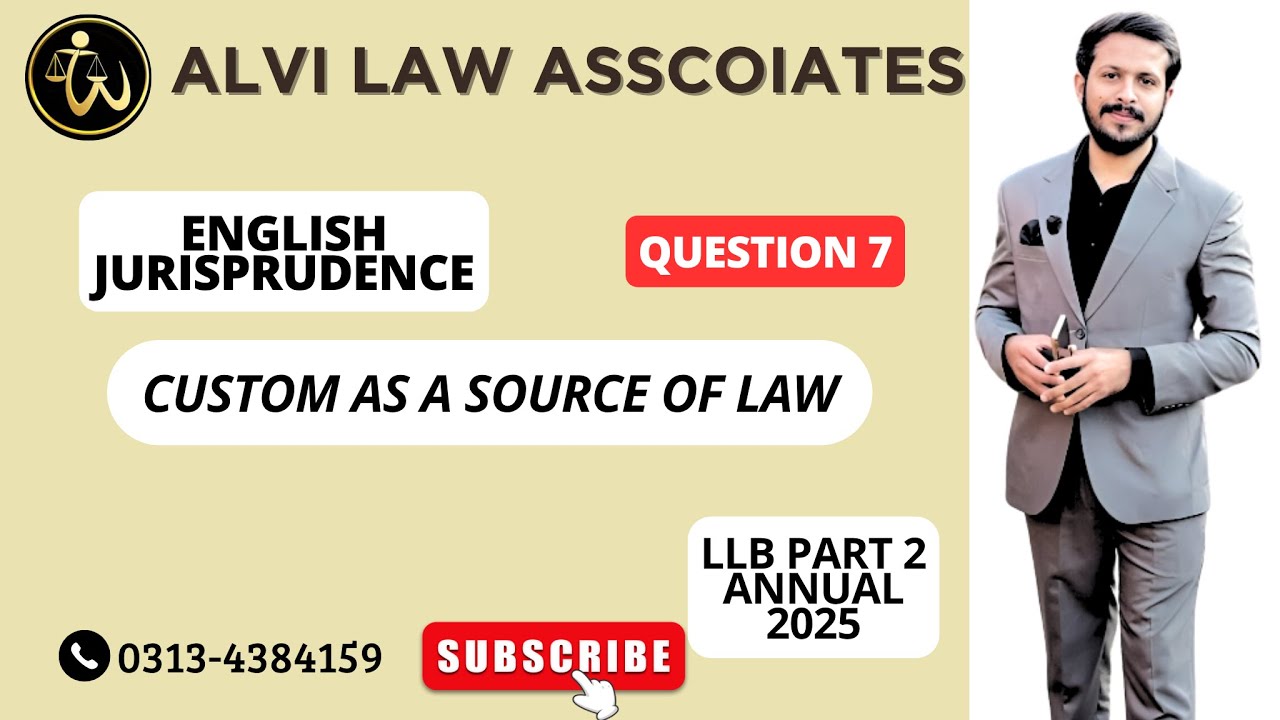 English jurisprudence Regular session Question No 07. 
