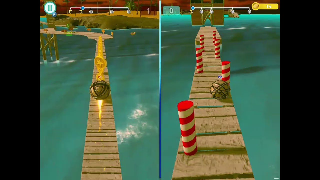 Rolling Balls Sea Race 🕹️ #games #gaming #rolling