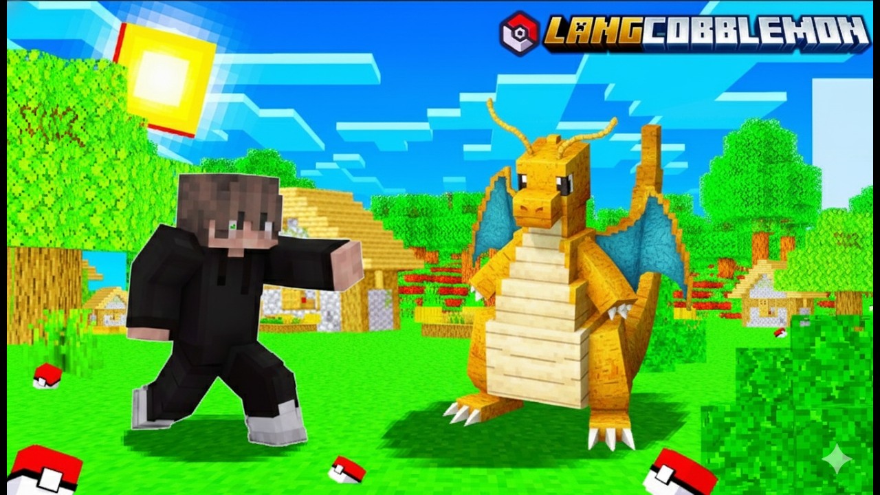 MINECRAFT L&Agrave;NG COBBLEMON TẬP 2 | HankkDayy thu phục DRAGONITE v&agrave; h&agrave;nh tr&igrave;nh t&igrave;m đ&aacute; MEGA!!!!