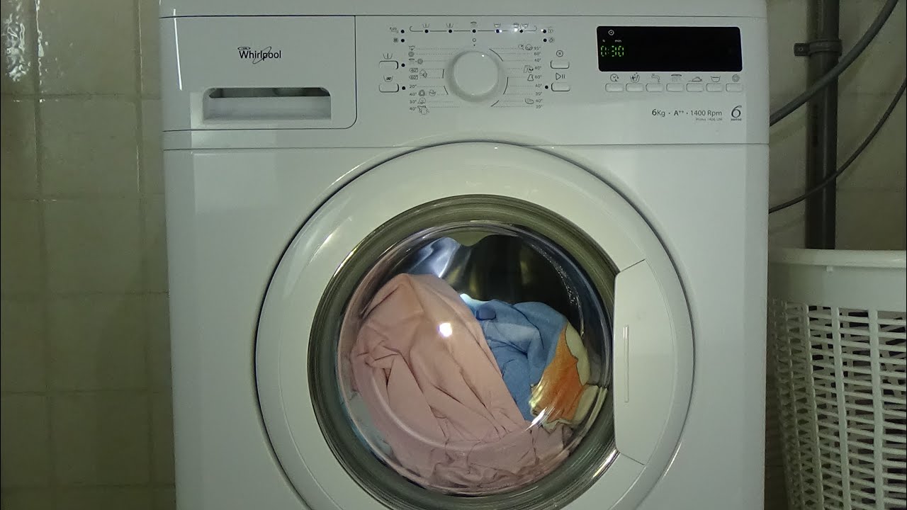 Quick wash 800 rpm 30 degrees program Whirlpool Primo 1406 UM Washing machine, lavadora movie #248