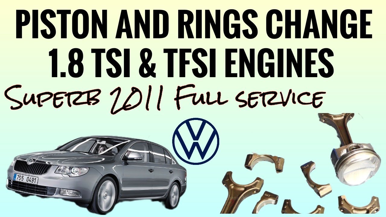 0.5 Litre oil per 1000 km!. 1.8 TSI engine Piston and ring replacement. #skodasuperb #enginerebuild