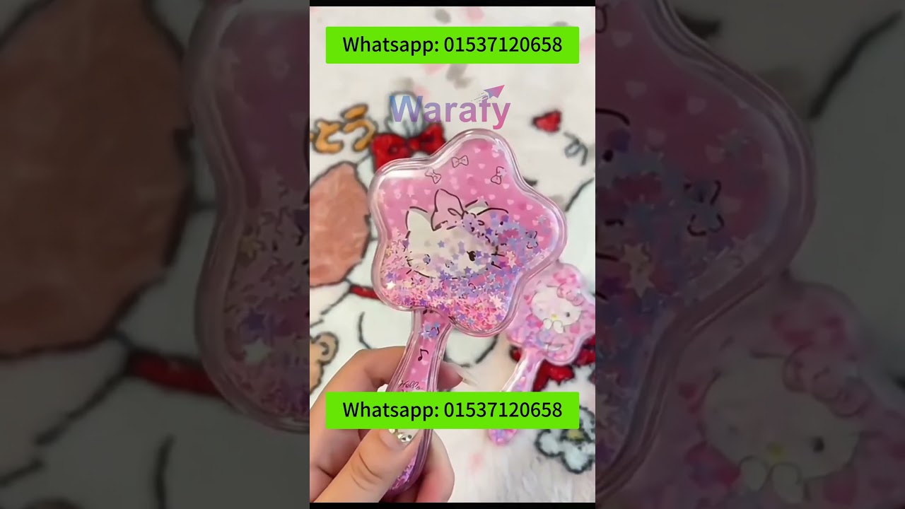 Hello Kitty Star Glitter Air Cushion Hair Brush – Cute Detangling Massage Comb 