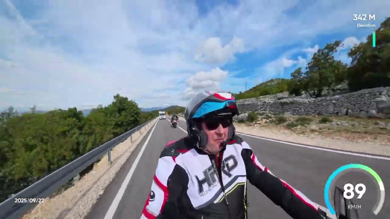 Tag 3; Teil 2 Kroatien Motorrad Tour; Magistrale; Brestova nach Merag (Insta360 X4)